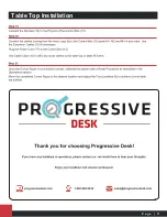 Preview for 11 page of PROGRESSIVE DESK Corner Ryzer FLT-05 User Manual