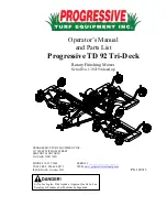 Предварительный просмотр 1 страницы Progressive Turf Equipment 13921943 Operator'S Manual And Parts List