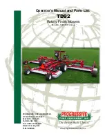 Progressive Turf Equipment TD 92 Operator'S Manual предпросмотр