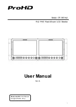 Preview for 1 page of ProHD DT-X93Hx2 User Manual