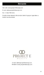 Preview for 77 page of PROJECT E BEAUTY PE098 Manual