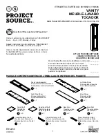 Preview for 1 page of Project Source 0163623 Quick Start Manual