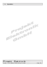 Preview for 80 page of Projekt Elektronik FM 302 Operating Manual