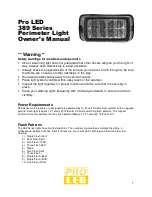 Preview for 1 page of PROLED 389 Series Owner'S Manual