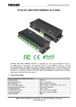 Preview for 1 page of PROLED DMX PWM DIMMING 24-CHANNEL Installation Manual