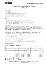 Preview for 3 page of PROLED HIGH BAY FLOODLIGHT 70 Installation Manual