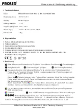 Preview for 3 page of PROLED L500015 Series User Manual