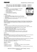 Preview for 3 page of PROLED L50002X1 Installation Manual