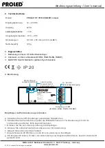 Preview for 3 page of PROLED L513170 User Manual