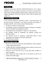 Preview for 8 page of PROLED L514070 User Manual