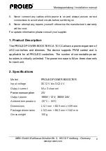 Preview for 9 page of PROLED L514070 User Manual