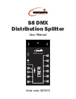 Предварительный просмотр 1 страницы Prolight S8 DMX Distribution Splitter User Manual