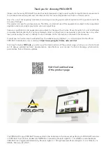 Предварительный просмотр 2 страницы ProLights ArcPod 48VW User Manual