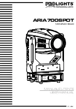 ProLights ARIA 700SPOT User Manual предпросмотр