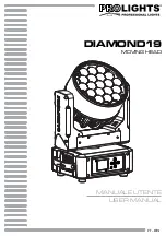 Предварительный просмотр 1 страницы ProLights Diamond19 User Manual