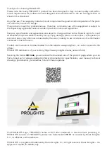 Preview for 2 page of ProLights Eclcyc050 User Manual