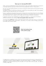 Предварительный просмотр 2 страницы ProLights EclProfile CT+ User Manual