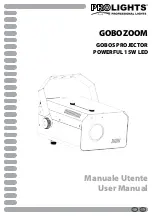 Preview for 1 page of ProLights GOBOZOOM User Manual