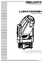 ProLights LUMA 1500SH User Manual preview