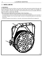 Предварительный просмотр 8 страницы ProLights LUMIPAR12HPRO User Manual