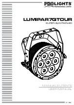 ProLights LUMIPAR7QTOUR User Manual preview