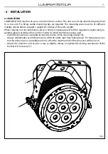 Предварительный просмотр 27 страницы ProLights LUMIPAR7QTOUR User Manual