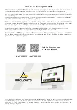 Предварительный просмотр 2 страницы ProLights LumiPix XB050 User Manual