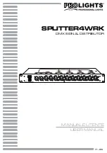 Preview for 1 page of ProLights SPLITTER4WRK User Manual