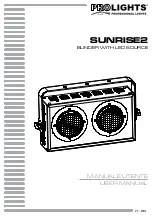 Предварительный просмотр 1 страницы ProLights SUNRISE2 User Manual