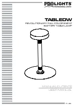 ProLights TABLEDW User Manual preview