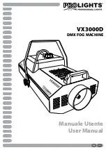 Preview for 1 page of ProLights VX3000D User Manual