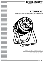 ProLights Z7SPOT User Manual предпросмотр