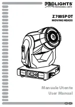 Предварительный просмотр 1 страницы ProLights Zenith 700SPOT User Manual