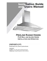 Preview for 1 page of ProLine Range Hoods PLZI Series Installation And Operation Manual