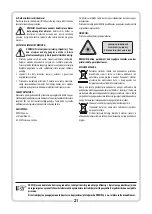 Предварительный просмотр 21 страницы Proline 15168 Operation Manual