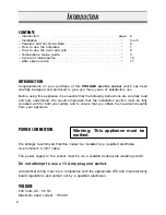 Preview for 2 page of Proline ESI 1050 User Operating Instructions Manual