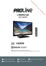 Proline L1950HD LED Operating Instructions Manual preview