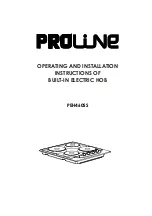 Proline PEH460SS Operating And Installation Instructions preview