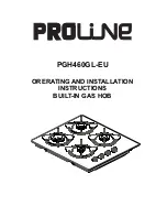 Preview for 1 page of Proline PGH465GM-N Operating And Installation Instructions