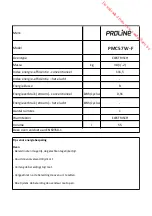 Preview for 99 page of Proline PMC57W-F Usage And Installation Manual