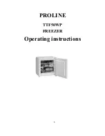 Предварительный просмотр 1 страницы Proline TTF50WP Operating Instructions Manual