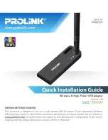 PROLiNK PAN2001 Quick Installation Manual preview