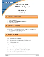 Preview for 3 page of PROLiNK PKM-3809U User Manual