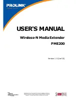 PROLiNK PME200 User'S Manual & Installation Instructions preview