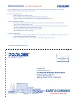 Предварительный просмотр 21 страницы PROLiNK PRN2001 Quick Installation Manual