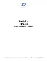 Предварительный просмотр 1 страницы Proliphix EPA-60 Installation Manual