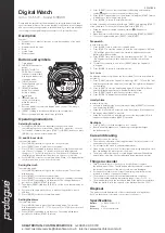 prologue MR8018 Operating Instructions preview