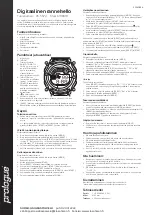 Preview for 4 page of prologue MR8018 Operating Instructions