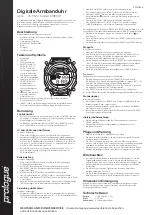 Preview for 5 page of prologue MR8018 Operating Instructions