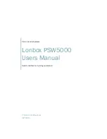 Prolon Lonbox PSW5000 User Manual preview